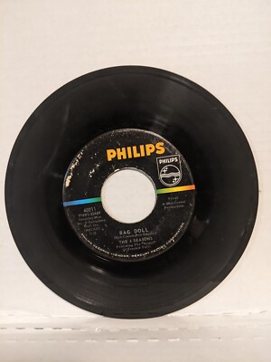 45 ~The 4 Seasons: ''Rag Doll / Silence Is Golden'' 1964 Philips (VG)