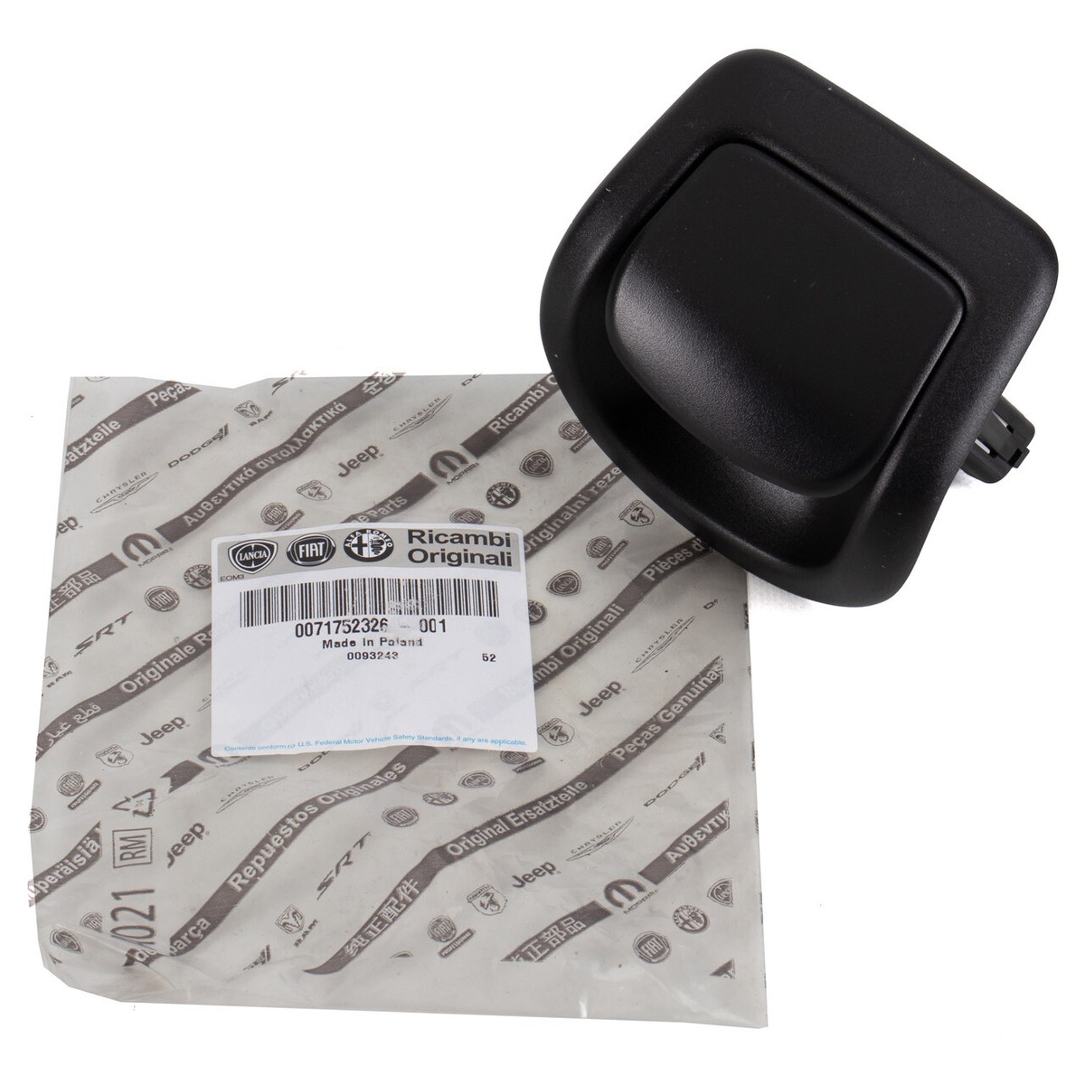 ORIGINAL Abarth Griff Rücksitzentriegelung Beifahrersitz 500 500C