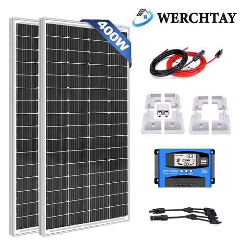 100W 120W 200W 400W 12V Volt Solar Panel Kit with Brackets Motorhomes Trailer RV - Picture 25 of 25