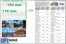 1000 Safe 9262 Protective Sleeves Clear Sleeves 154x110mm New Format Postcards