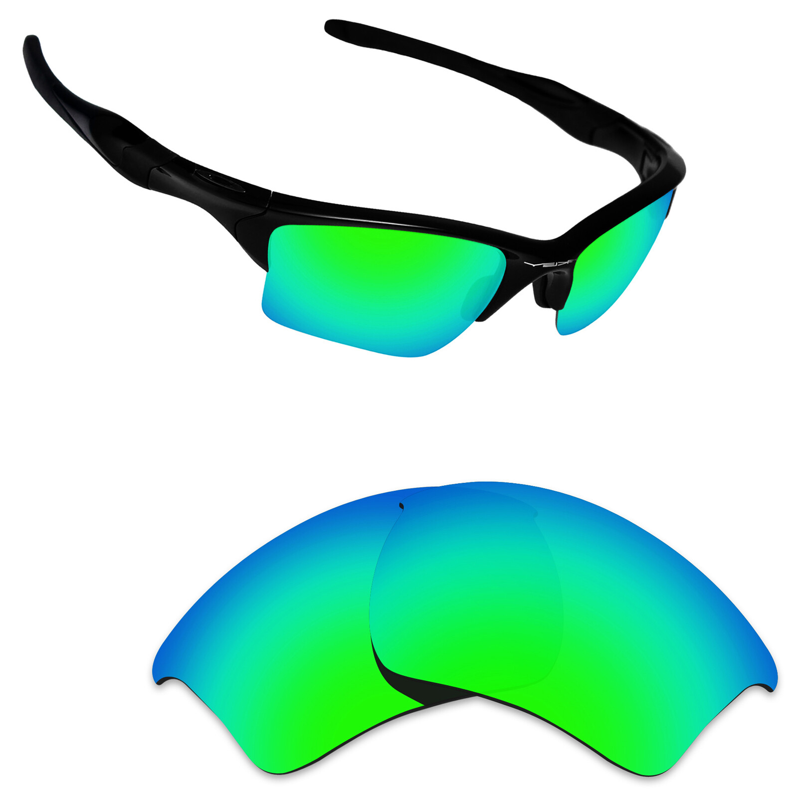 Hawkry Polarized Replacement Lenses for-Oakley Half Jacket 2.0 XL Emerald Green