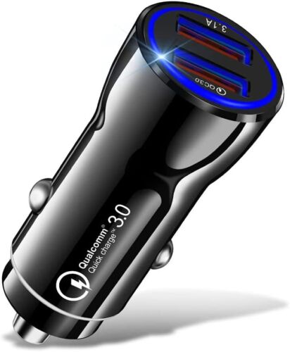 Caricabatterie Auto Usb Quick Charge 3.0 - Caricatore usb 2 porte QC 3.0/3.1 A - - Foto 1 di 8