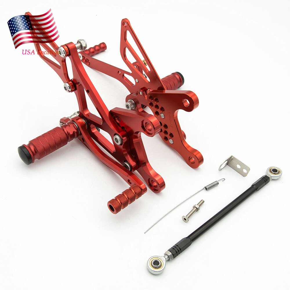 モア For Ninja ZX6R ZX636 2005-2008 CNC Rearset Footrest Footpegs Shift