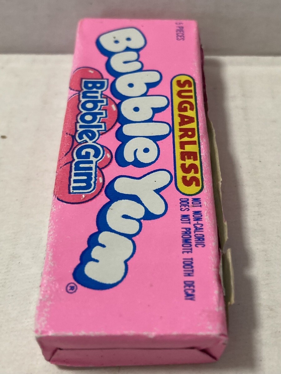 RARE Vintage 1980's Bubble Yum SUGARLESS ORIGINAL Bubble Gum 5