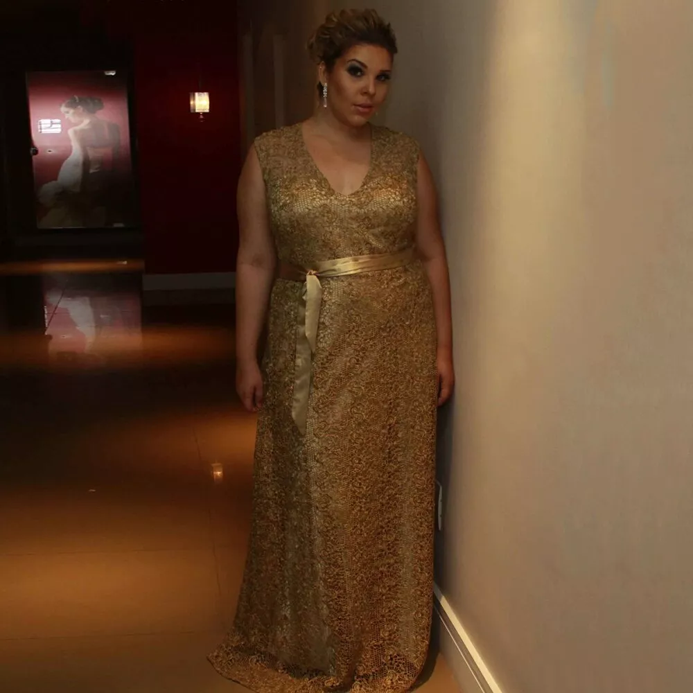  Gold Plus Size Dresses