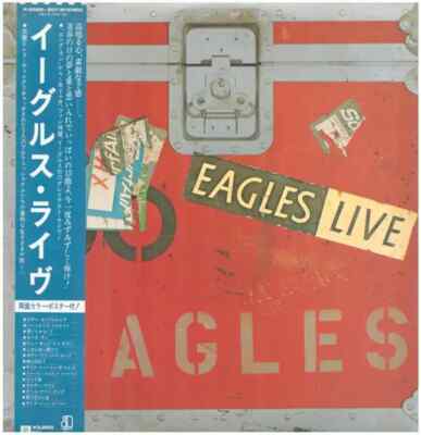 Eagles Eagles Live + INSERT JAPAN Asylum 2xVinyl LP