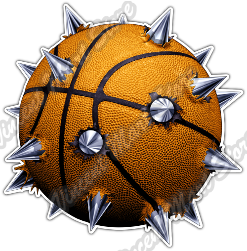 Spike Basketball Athletic NBA NCAA Sport Car Bumper Vinyl Sticker Decal