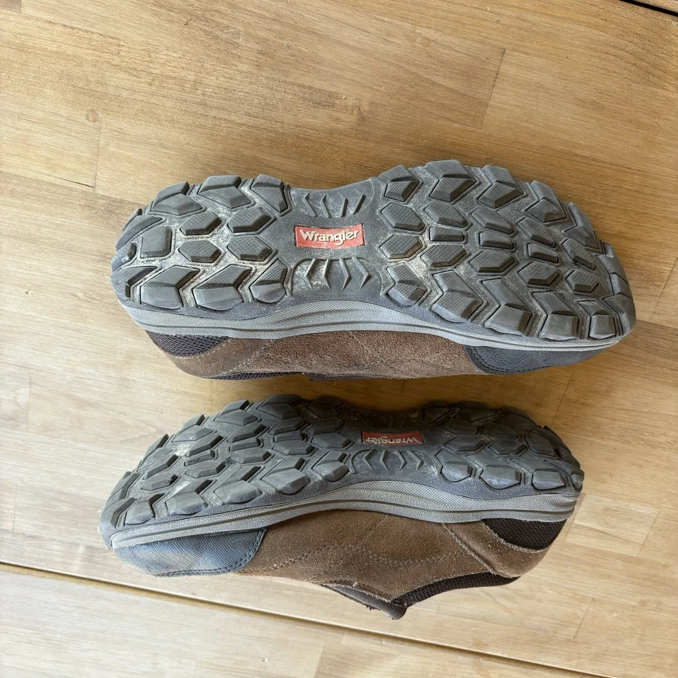 Mocasín Wrangler Resistente Marrón Gamuza Cuero Sin Cordones Espuma con Memoria Zapatos para Hombres 9 Foto 3 de 4