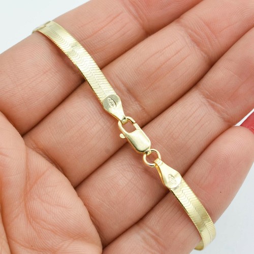 Bracciale A V Doppio In Oro Giallo Placcato 14K In Argento Sterling 925 - Foto 3 di 8