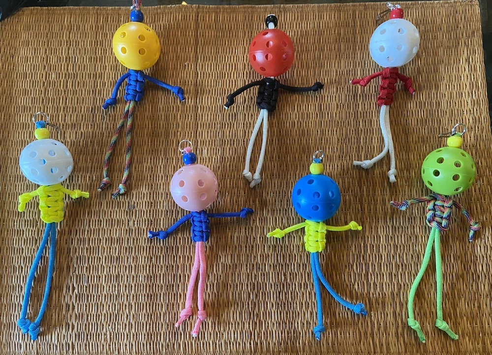 Pickleball Man/Doll Key Chain Zipper Pull Bag Pickleball Man/Doll Key Chain Zipper Pull Bag
