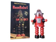 MOONROBOT Robby the Robot Ribbon Robot reproduction Tin Toy Wind-Up MIB