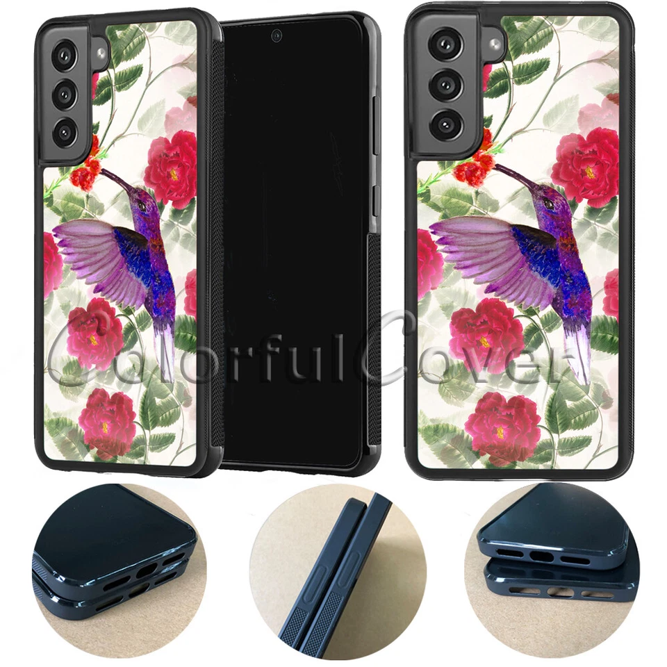 Funda Protectora Colorida Rosa Colibrí para Samsung S22/S23 Ultra Teléfono Funda Foto 2 de 4
