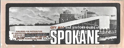 1975 Road Map SPOKANE Washington Dishman Opportunity Yardley Five Mile Prairie