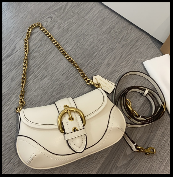 COACH CAN44 Soho Bag 25 In Signature Jacquard Chalk Brass Outlet