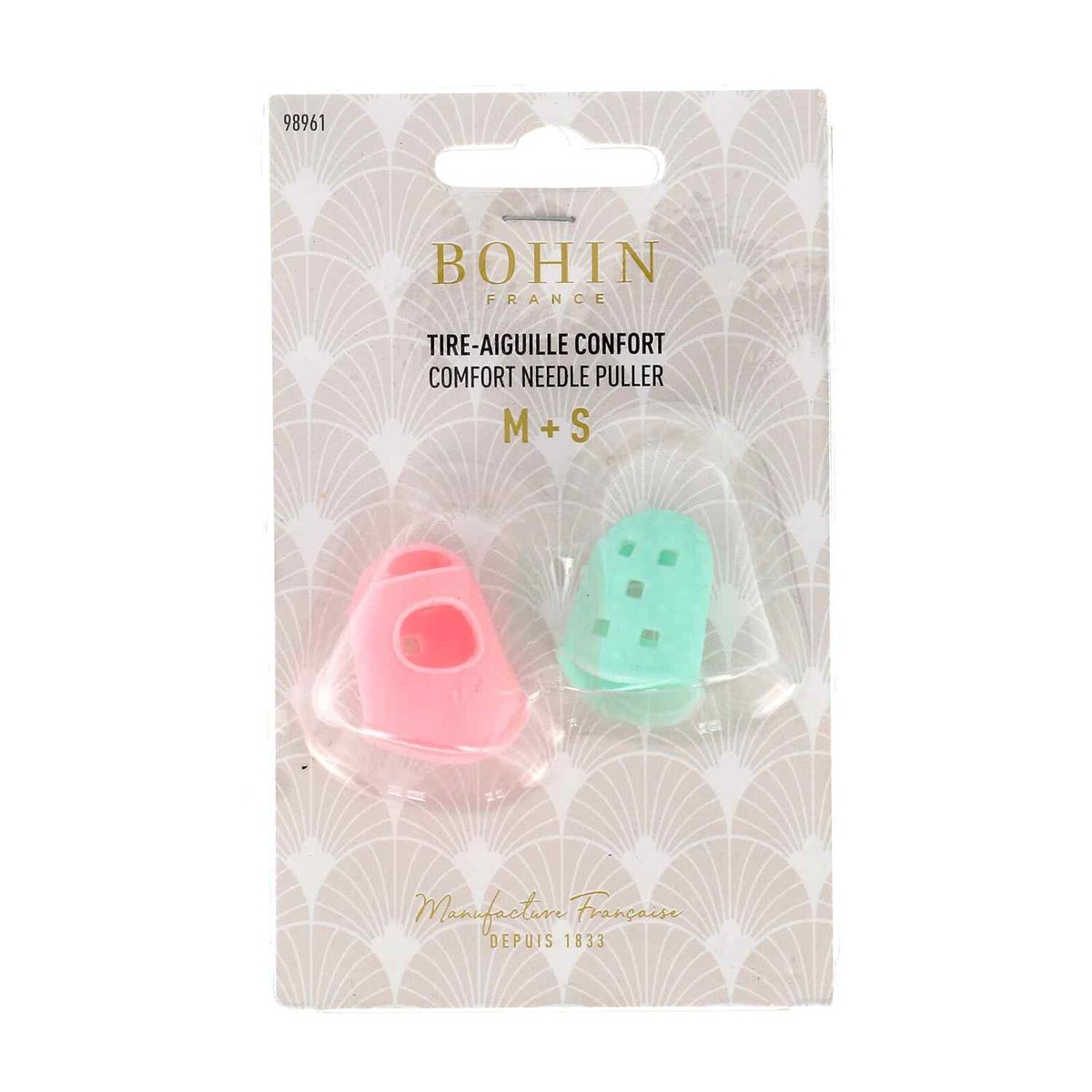 Bohin Silikon-Nadelabzieher – 2 Stück (mittel & Klein) Für Fingerhut & Nadelgriff