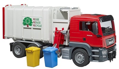 BRUDER, MAN TGS bin with 2 bins, 1/16, BRU3761