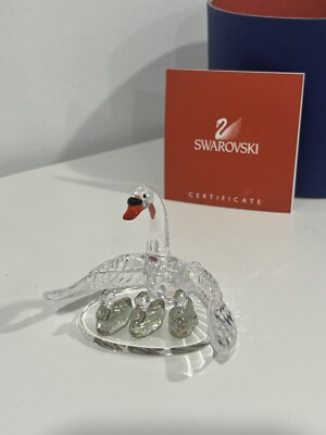 Swarovski Figurine Swan Family 243373 BNIB with Certificate