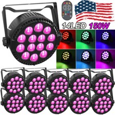 140W RGBW 14LED Par Stage Light DMX Disco DJ Par Can Spot Wash Light w/ Remote