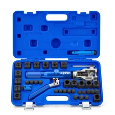 OMT Hydraulic Flaring Tool Kit Brake Fuel Line Flaring Tool with Dies & Adapters