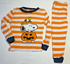 PEANUTS PAJAMAS SIZE 2T SNOOPY JACK O LANTERN 100 COTTON NEW