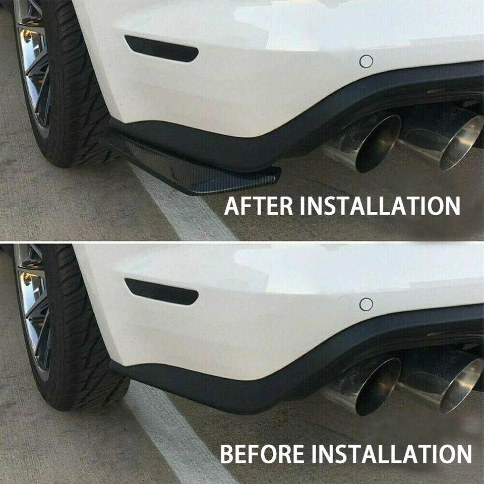 For Mazda 2 3 6 UNIVERSAL Rear Bumper Lip Spoiler Splitter Diffuser Glossy Black - Image 3 of 4