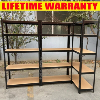 5 Tier Metal Shelving Unit Garage Shed Storage Shelves Industrial Racking System