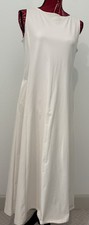Uniqlo Women Ultra Stretch AIRism Sleeveless Dress Fit & Flare Off White