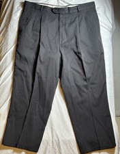 Ralph Lauren Chaps Charcoal Dress Pants 38x25 Wool Blend Loose Fit Preppy Suit