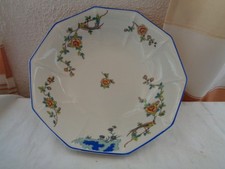 LIMOGES A. LANTERNIER ET Cie,  COUPE À FRUITS, PLAT CREUX MODÈLE INDIANA OISEAUX