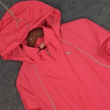 Puma Womens Pink Hooded Windbreaker Full Zip ...