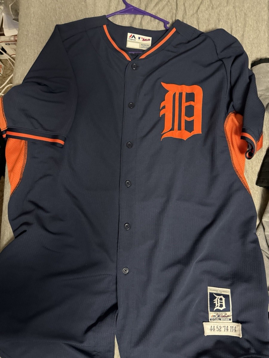 Tigers ユニフォーム R.BASS 44 Majestic Detroit Tigers Joba Chamberlain #44 MLB Baseball Jersey