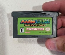 Mario & Luigi Superstar Saga Not For Resale NFR GBA Game Boy Advance Cart Tested