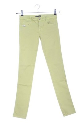DENNY ROSE Röhrenjeans Damen Jeans Gr. DE 34 khaki-wollweiß Casual-Look