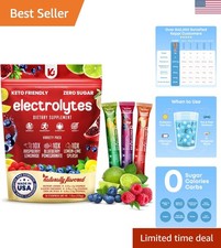 Refreshing Sugar-Free Hydration Drink Mix   30 and Paleo-Friendly Packets