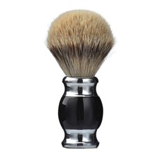 100 Silvertip Badger Hair Shaving Brush, Handmade Shaving Brush with Fine Re...