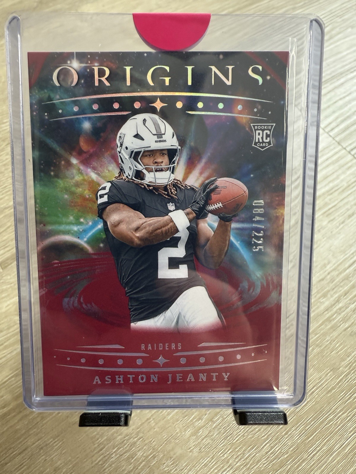 2025 Origins Football ASHTON JEANTY Red Rookie /225 #139 Las Vegas Raiders