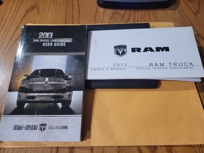 2013 DODGE RAM TRUCK 15/25/3500 OWNERS MANUAL & CASE  ( SPEC SERV SUPPL)