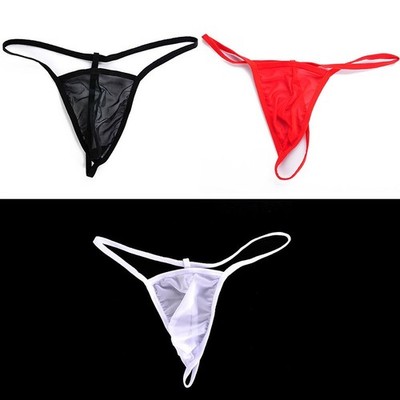 Men G-string Underpant Underwear G-string Mens T-Back Sheer Underwear Soft