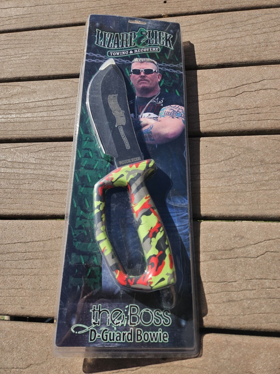 Lizard Lick The Boss D Guard Bowie Knife With Sheath. Rough Rider