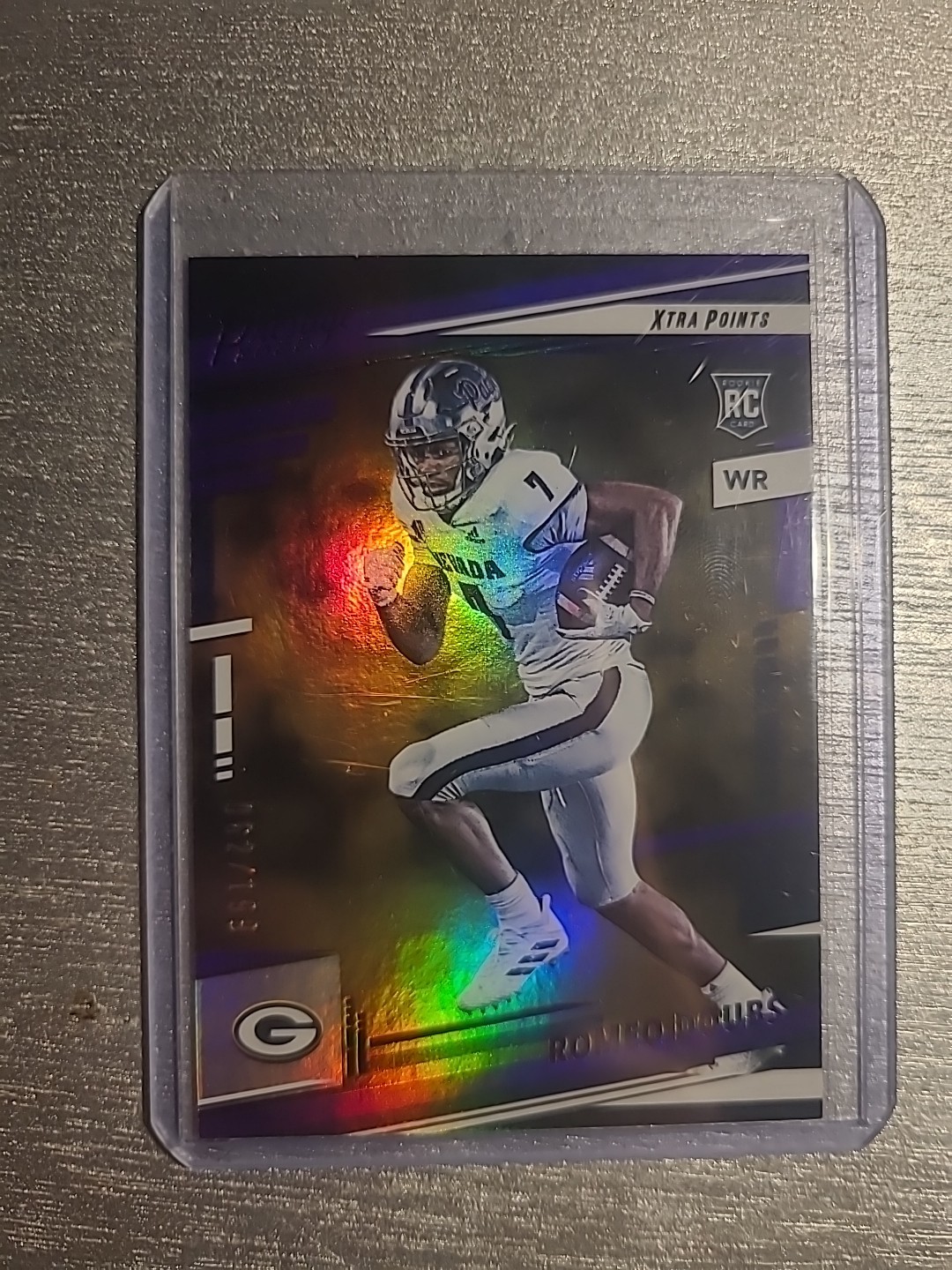 2022 Panini Prestige Rookies Romeo Doubs #329 Xtra Points Purple /199 (RC)