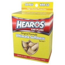 Hearos NRR 32 Foam Ear Plugs Original Formula Ultimate Softness Series 56 Pairs