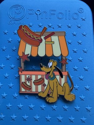 Disney Cats & Dogs Character Booth Stand Hot Dogs  Blind Box Enamel Pin Pluto