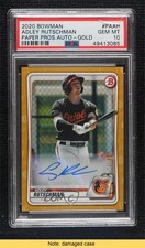 2020 Bowman Prospects Gold 8/50 Adley Rutschman PSA 10 GEM MT Auto READ k0w