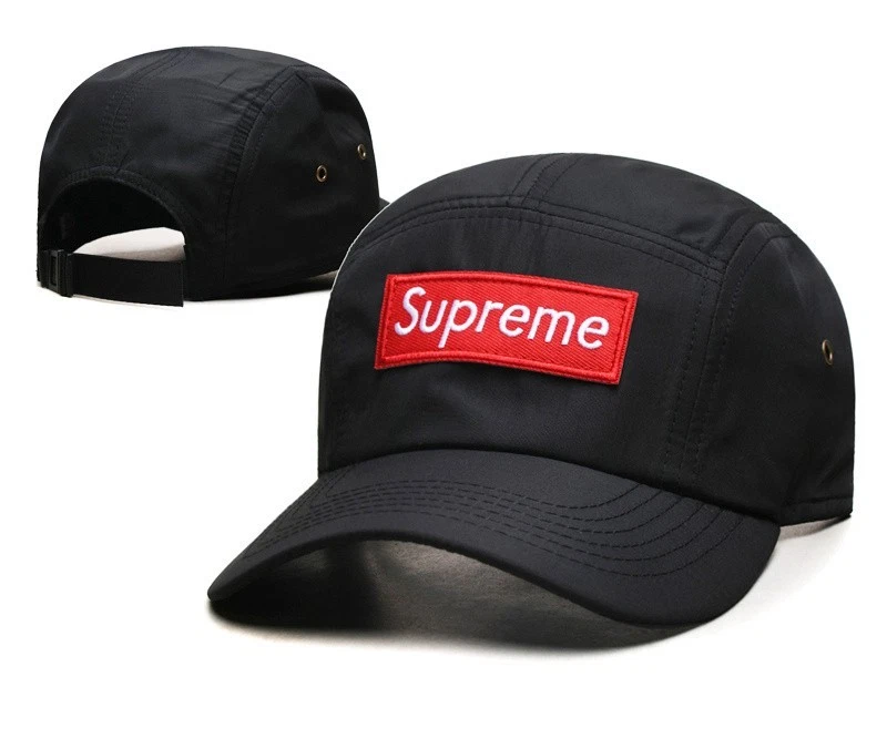 Supreme Men's Casual Baseball Cap Adjustable Black Nylon Sports Hat NEW