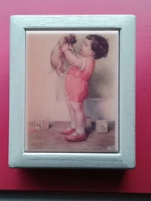 Vtg HTF Bessie Pease Gutmann Tiled Wall Music Box◾*Mine*◾Gorman Collection◾Works