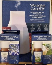 Yankee Candle Ultrasonic Aroma Diffuser Starter Kit With 3 Essentials Oils