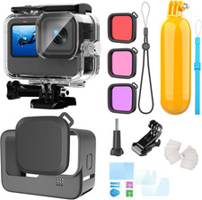 Waterproof Housing Case Accessories Kit 16In1 for Gopro Hero 12 11 10 9 Black,19