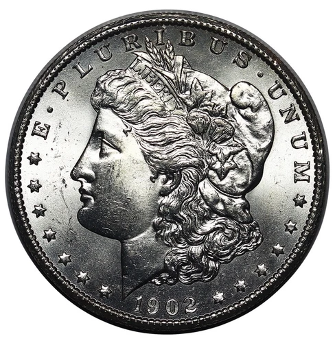 1902-S Morgan Silver Dollar, RARE Nice, White Lustrous Gem BU+ Key Date