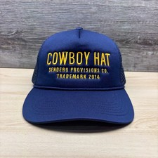 Sendero Provisions Co Hat Cap Snap Back Blue Yellow Cowboy Hat Trucker Western