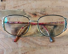 Fantasy by Marcolin 7142 Vintage Woman's Gold Pink Eyeglasses Frames 54-16-130